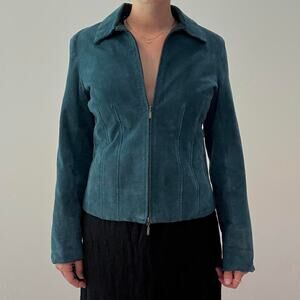 Teal vintage coldwater creek suade jacket